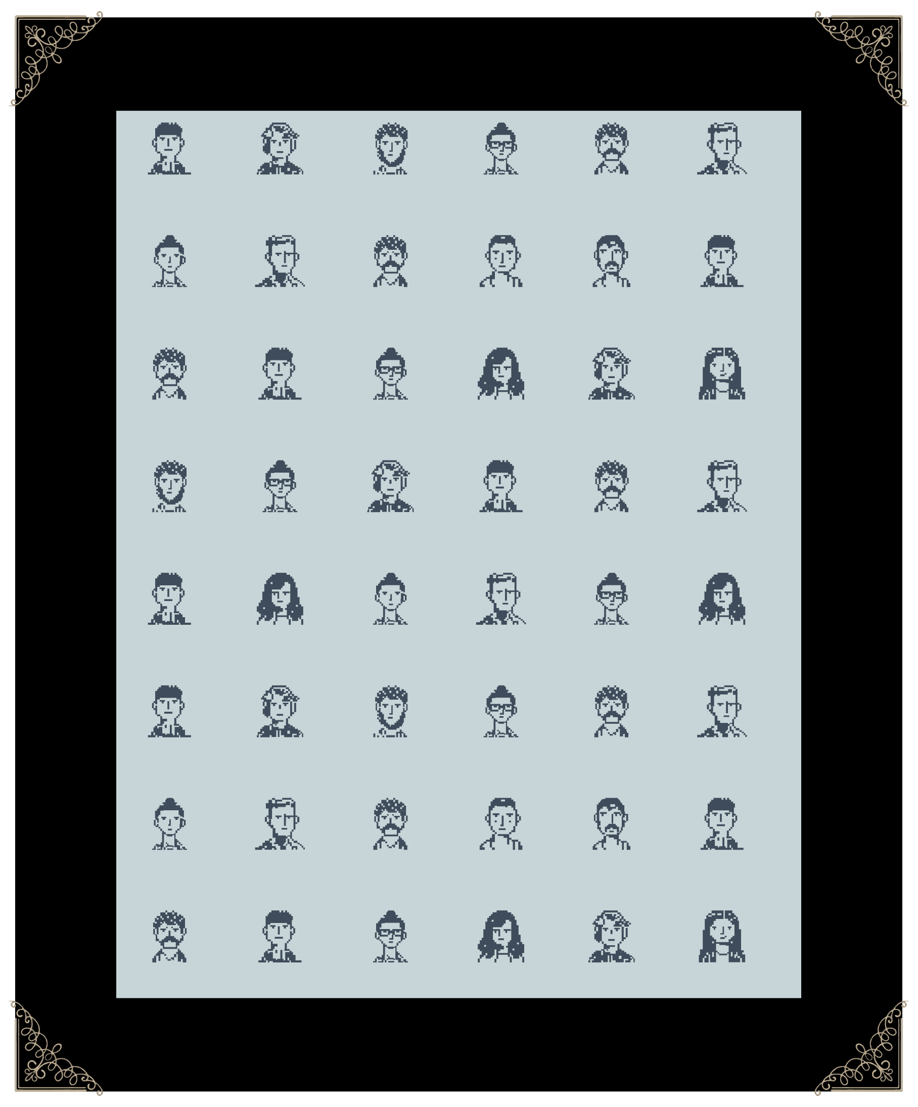 Castari branded elements and patterns