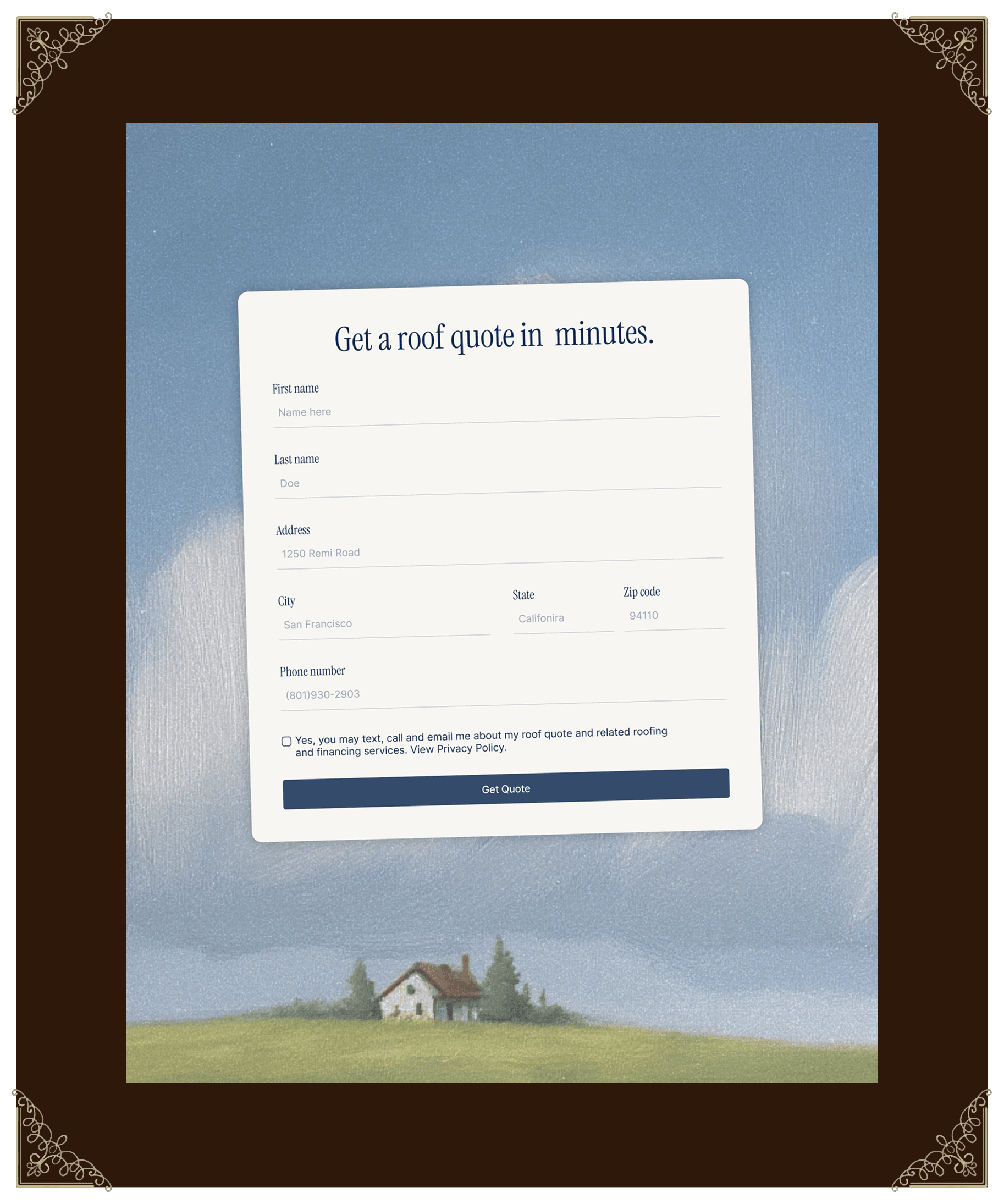 Remi branded elements and watercolor design