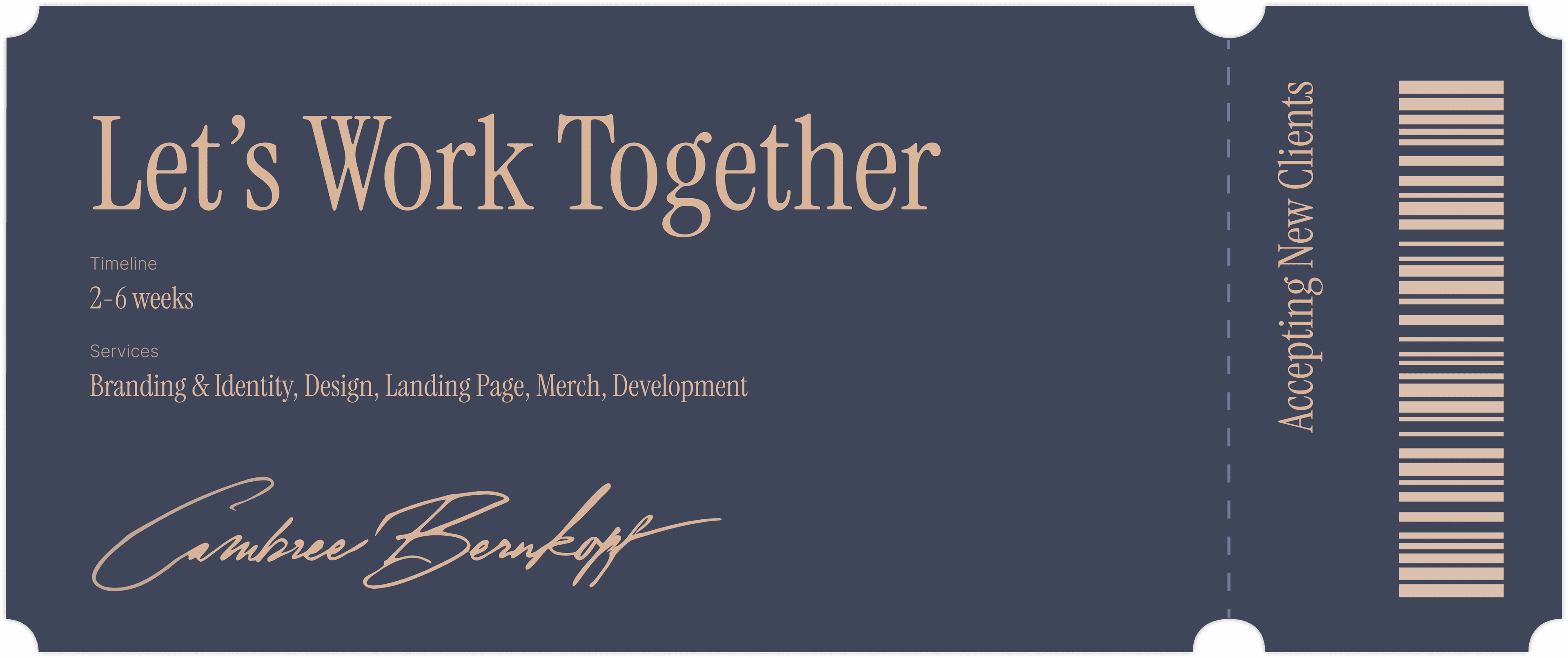 Let's Work Together - Accepting New Clients